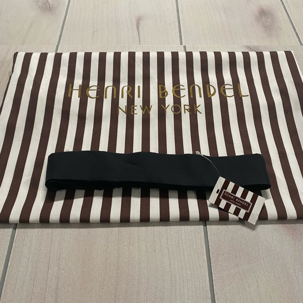 Henri Bendel Black Silk Head Band